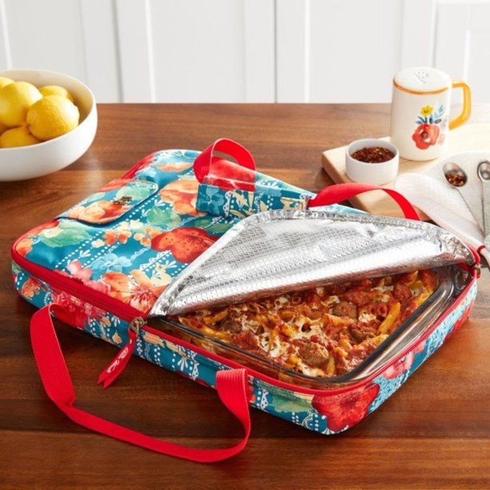 The Pioneer Woman Wildflower Whimsy Insulated Bakers Foldable Tote